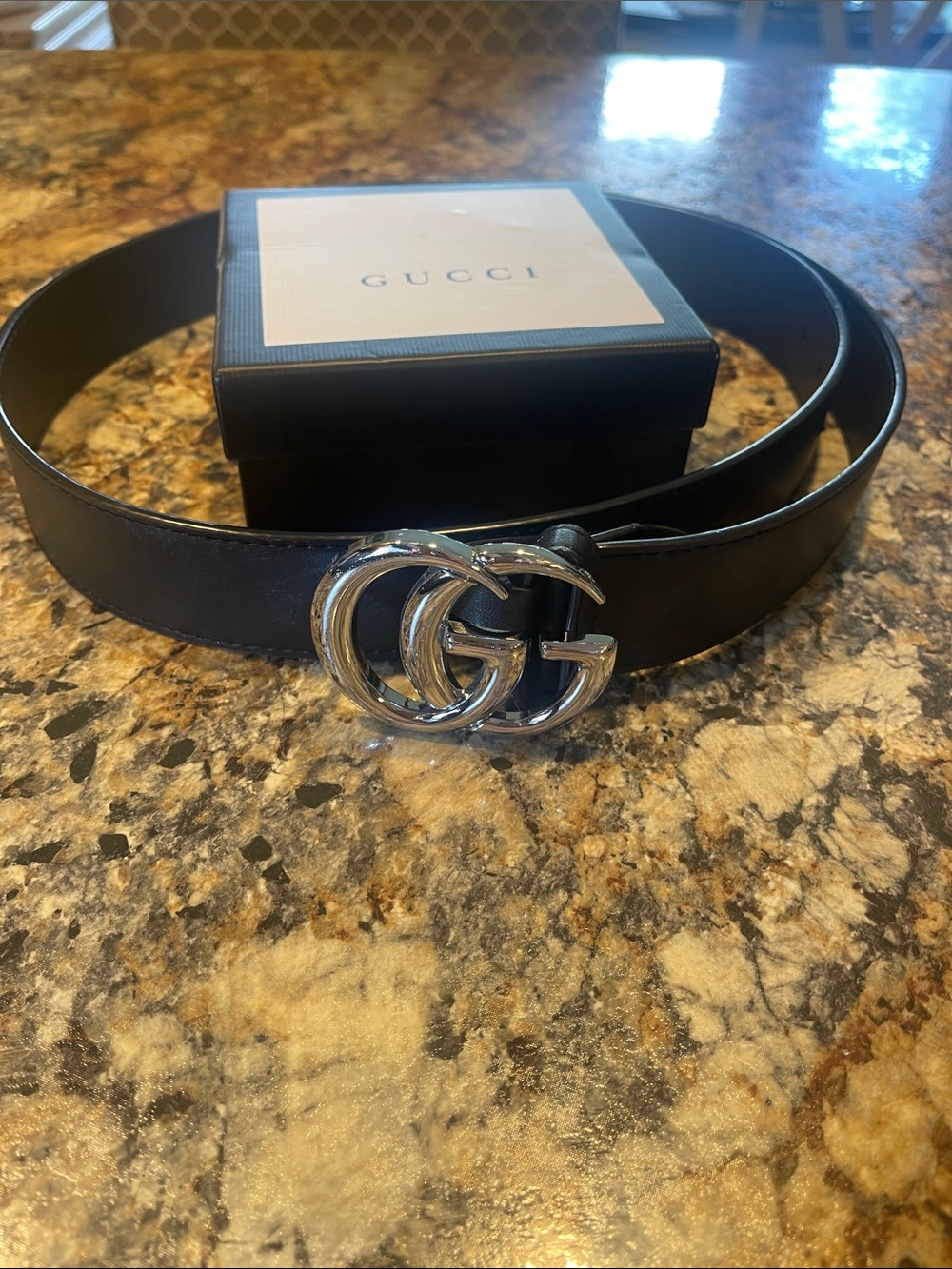 Women’s Belt with Silver Double G Buckle XL